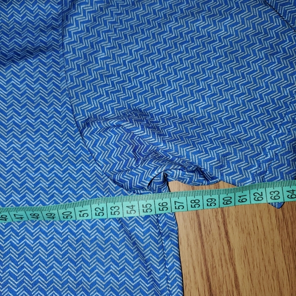 Callaway Opti-Dri Blue Polo Golf Shirt Mens Large Chevron Geometric Lightweight - Picture 5 of 7